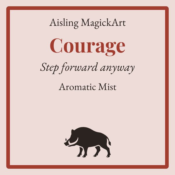 Courage mist label