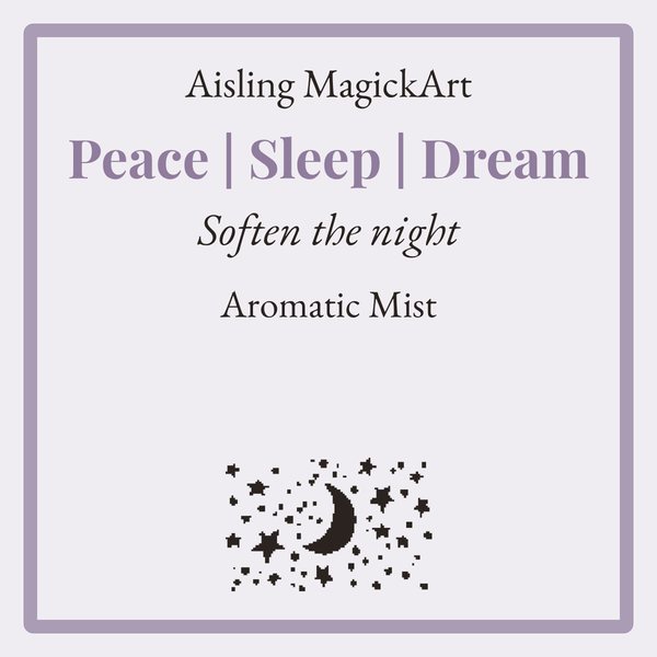 Peace | Sleep | Dream mist label